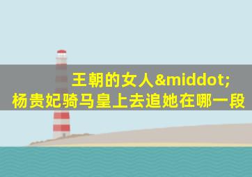 王朝的女人·杨贵妃骑马皇上去追她在哪一段